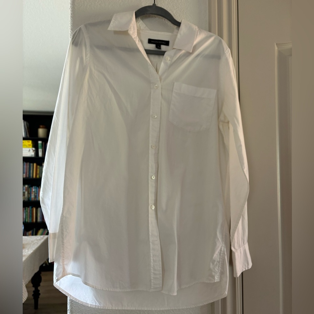 Banana Republic White Cotton Shirt